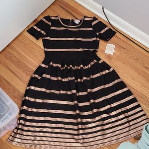Gold and black lularoe dress